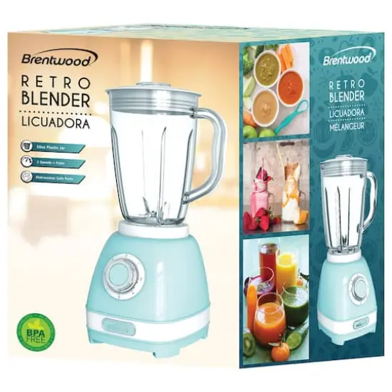 Brentwood 2 Speed Retro Blender with 50oz. Plastic Jar {10}