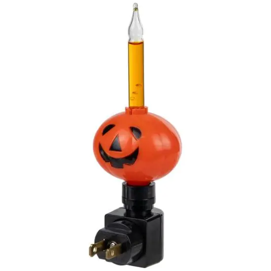 6.5" Jack-O-Lantern Halloween Bubble Night Light {6}