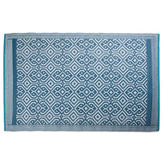 DII&reg; Blue Moroccan Outdoor Rug, 4ft. x 6ft. {1}