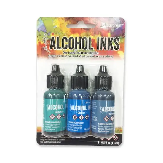 Tim Holtz&reg; Teal & Blue Spectrum Alcohol Inks, 3ct. {1}