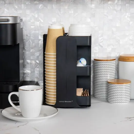 Mind Reader Anchor Collection 8-Compartment Black Carousel Countertop Organizer {7}