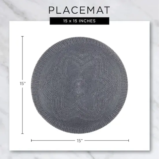 DII&reg; Round Plastic Woven Placemats, 6ct. Spice {6}