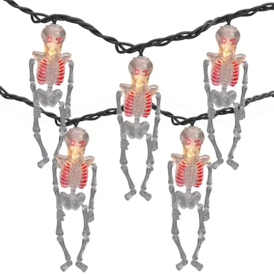 10ct. Skeleton Halloween Lights {1}