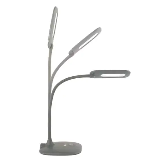OttLite Dark Gray Soft Touch LED Desk Lamp {4}