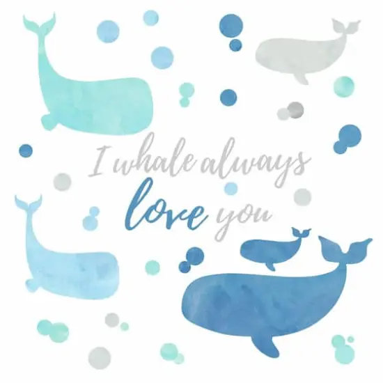 RoomMates I Whale Always Love You Peel & Stick Giant Wall Decals {1}