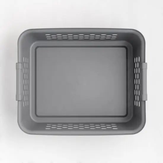 Iris&reg; Gray Medium Organizer Storage Basket, 4 Pack {9}