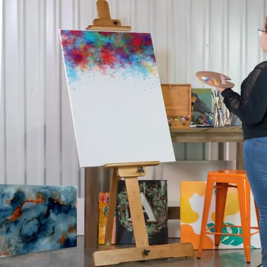 Pacific Arc Full-Size Mast Style Bamboo Studio Easel {10}