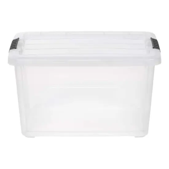 IRIS&reg; 32qt. Buckled Clear Boxes with Clear Buckle Lids, 4ct. {4}