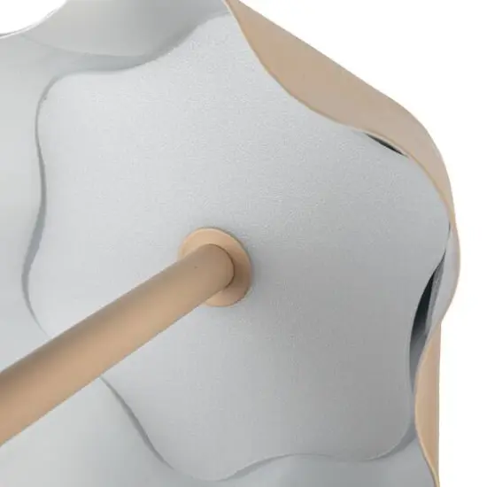 Hello Honey&reg; 11" Tan Round Metal LED Rechargeable Table Lamp {8}