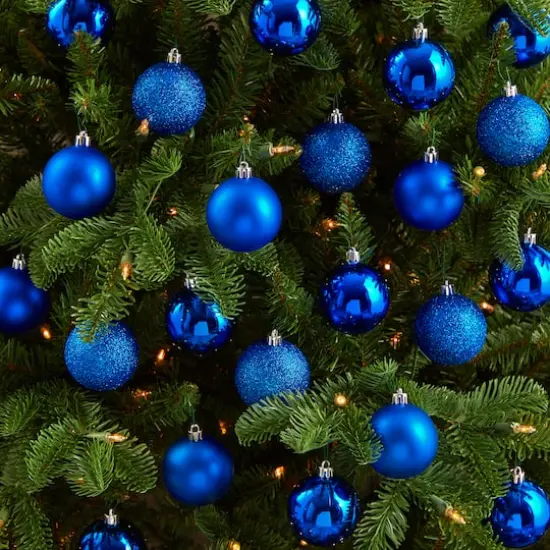 30ct. 2.5" Blue Shatterproof Christmas Ornaments {5}