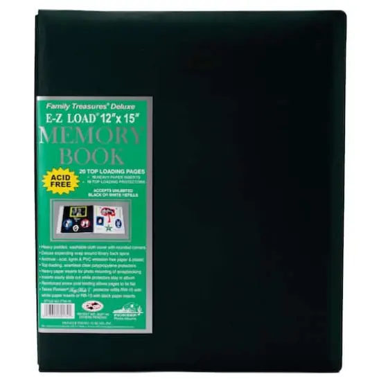 Pioneer® Family Treasures® Deluxe Fabric Post Bound Album, 12" x 15" Hunter Green {4}