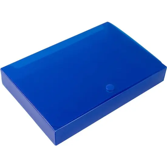 JAM Paper Blue Plastic Index Card Case {4}