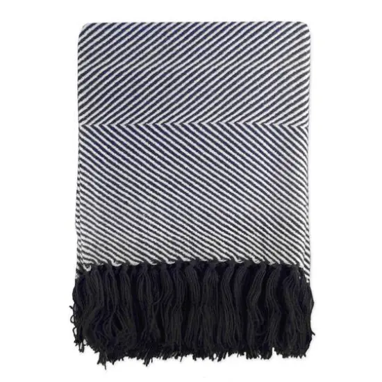 DII&reg; Gray Luxury Chevron Throw {5}