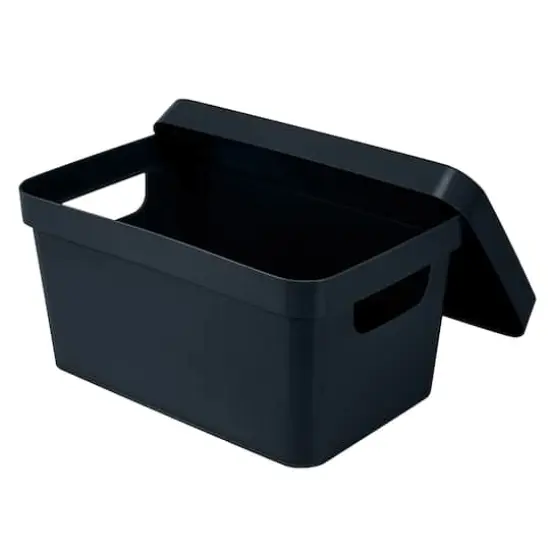 Simplify Small Charcoal Vinto Storage Box with Lid {3}