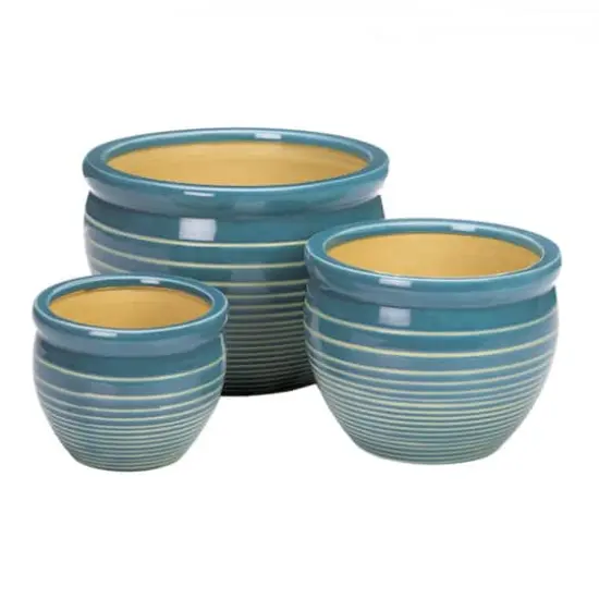 Ocean Breeze Ceramic Planter Set {1}