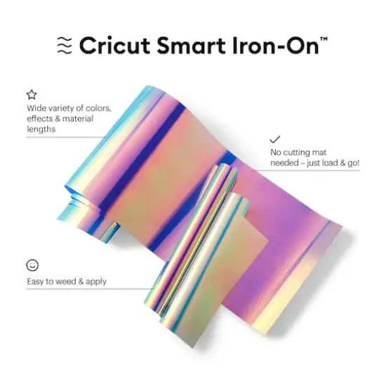 Cricut® Smart Iron-On™ Holographic 9ft. Value Roll Translucent Blue {5}