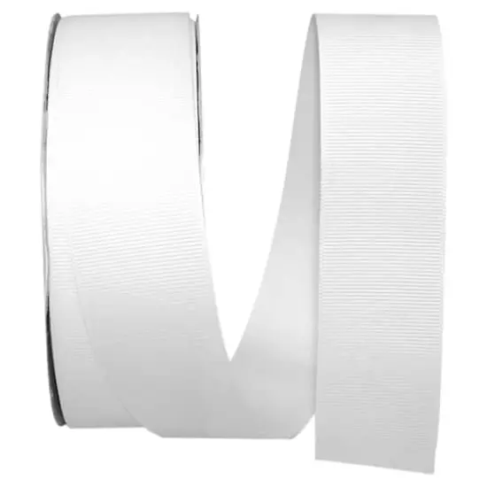 Reliant 1.5" x 50yd. Grosgrain Solid Ribbon White {1}