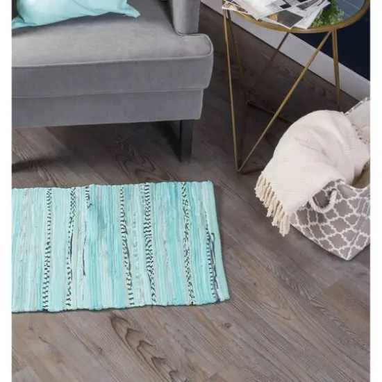 DII&reg; Multi Aqua Rag Rug, 20" x 31.5" {8}