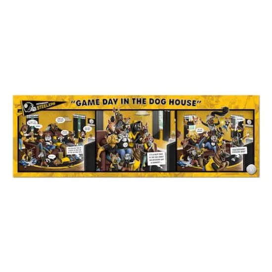 NFL Game Day in the Dog House 1,000 Piece Puzzle Pittsburgh Steelers {4}
