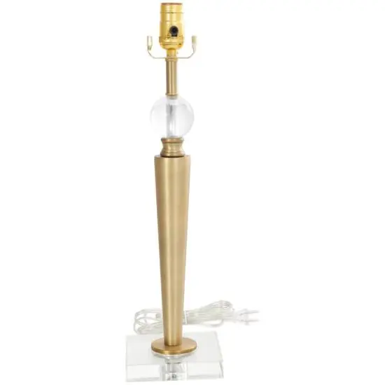 2ft. Gold Metal Inverted Cone Shaped Accent Lamp {3}