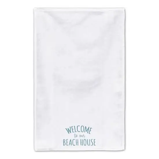 Welcome To The Beach House Tea Towel Set Blue/Blue {5}
