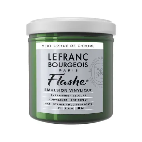 Lefranc & Bourgeois Flashe&reg; Matte Artist's Color, 125mL Chromium Oxide Green {1}