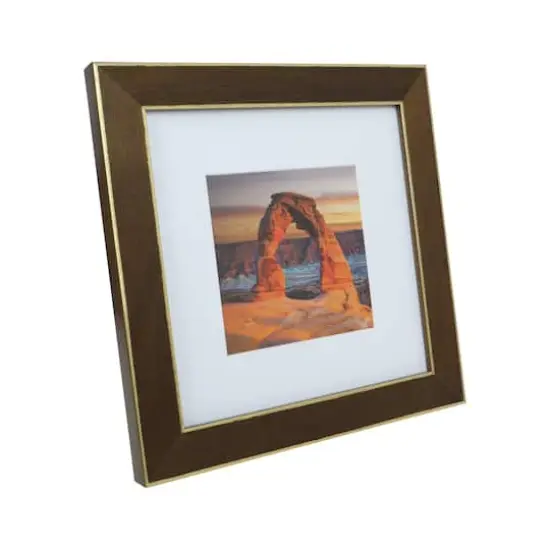 Gallery&trade; Walnut & Gold Trim Frame with Mat by Studio D&eacute;cor&reg; {4}