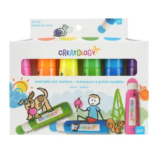 6 Color Neon Dot Markers by Creatology&reg; {4}