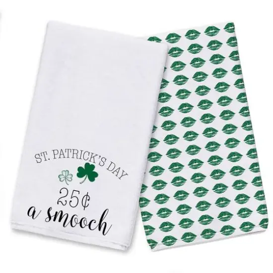 25 Cents A Smooch 2 Tea Towel Set of 2 {1}