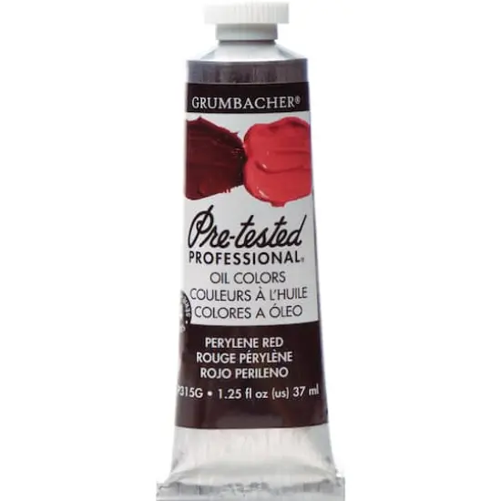 Grumbacher&reg; Pre-Tested Professional&reg; Oil Color Paint, 37mL Perylene Red {1}