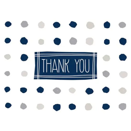 JAM Paper White, Gray & Blue Trendy Blank Thank You Cards Set, 36ct. {5}