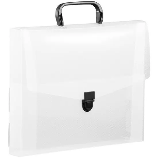 JAM Paper 12" x 9.5" Clear Portfolio Briefcase with Handle {3}