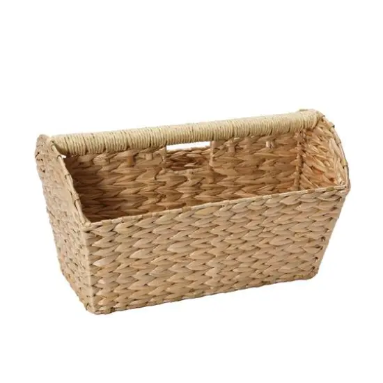 Household Essentials 16" Wide Cattail Woven Magazine Rack {1}