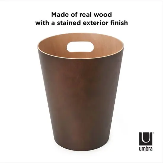 Umbra 2gal. Woodrow Trash Can Espresso {4}