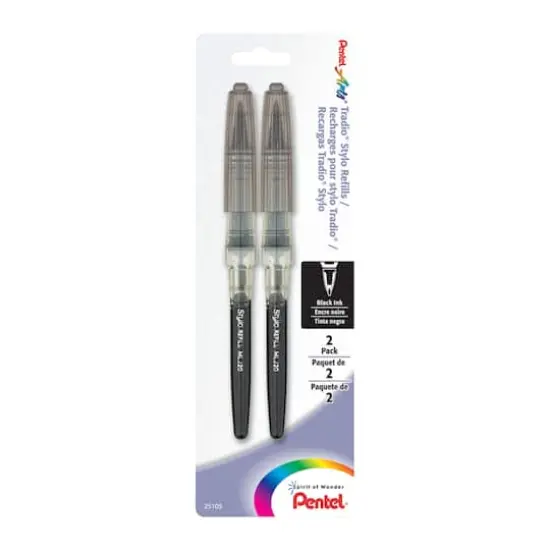 Pentel&reg; Tradio&reg; Stylo & Pulaman Fountain Pen Refills, 2ct. {1}