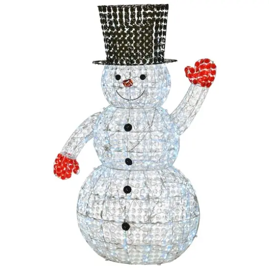 5ft. LED Crystal Bead Snowman {1}