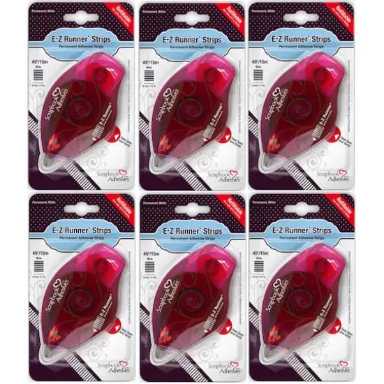 Scrapbook Adhesives by 3L&reg; E-Z Runner&reg; Permanent Strips Refillable Dispensers, 6ct. {1}