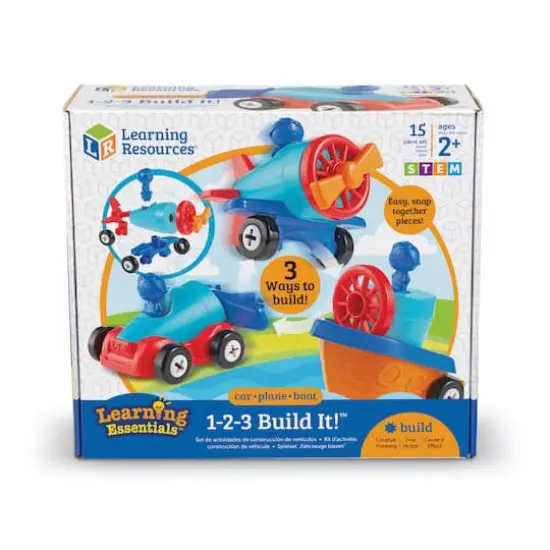 Learning Essentials - 1-2-3 Build It! Car-Plane-Boat {5}