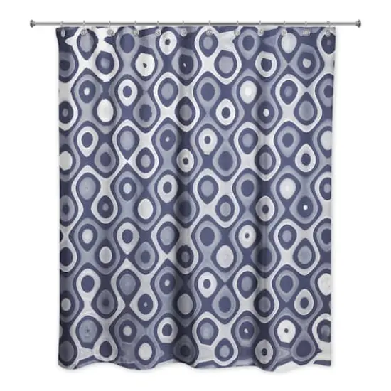 Circles Shower Curtain Navy {1}