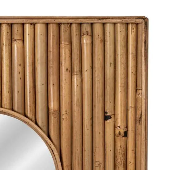 Hello Honey&reg; 31" Natural Rattan Framed Wall Mirror {8}