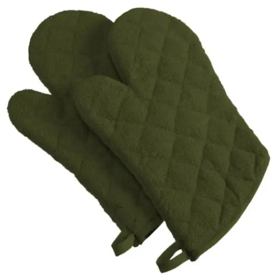 DII&reg; Terry Oven Mitts, 2ct. Sage {1}