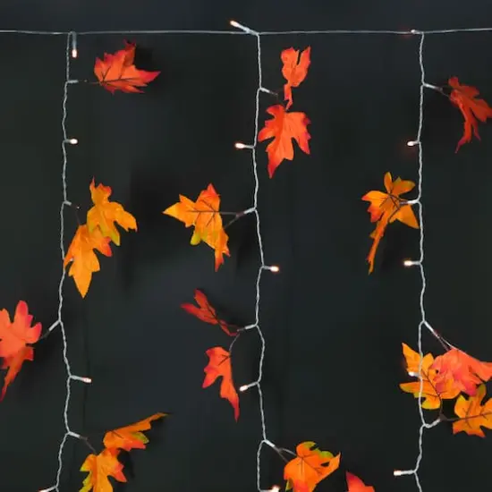 120ct. Warm White LED Leaf Curtain String Lights by Ashland&reg; {3}