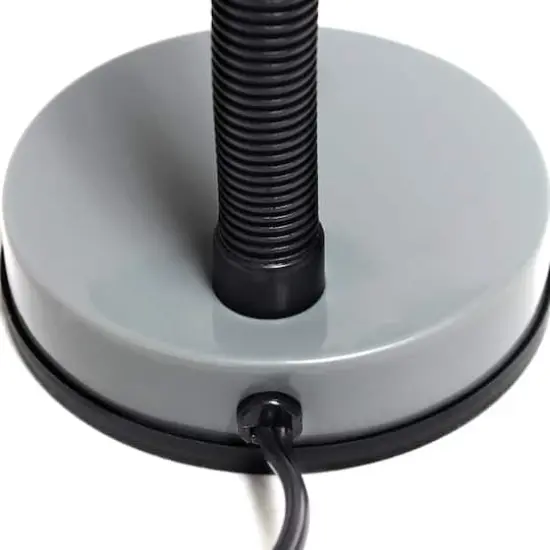 Simple Designs 14.5" Basic Metal Desk Lamp with Flexible Hose Neck Silver {10}