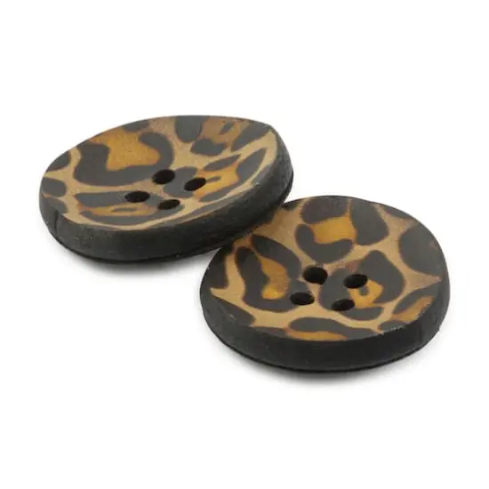 Dritz&reg; 28mm Cheetah Recycled Leather Buttons, 6ct. {3}
