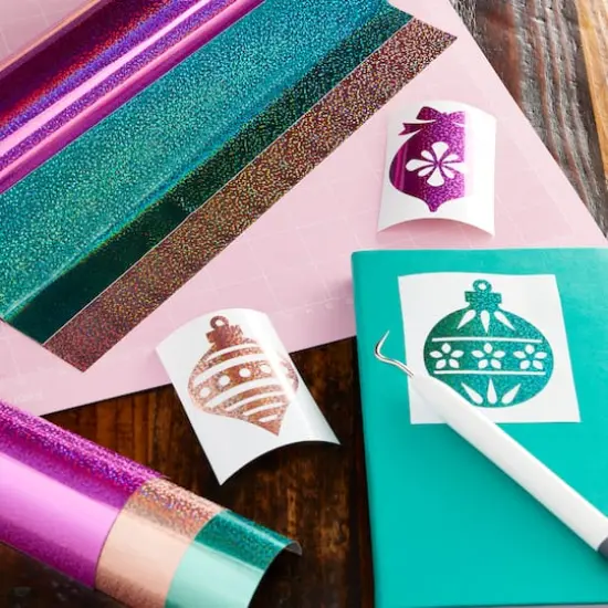 Cricut&reg; Premium Vinyl&trade; Cherry Fiz Holographic Sparkle Sampler {3}