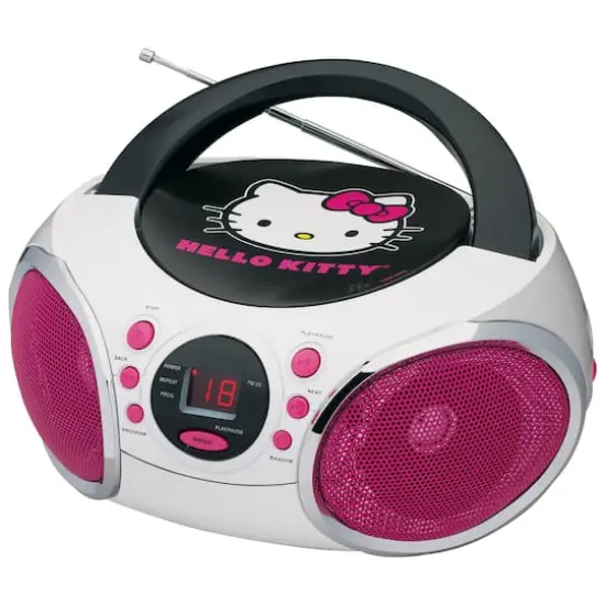 Hello Kitty&reg; Portable Stereo CD Boombox with AM/FM Radio {1}