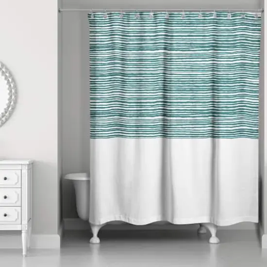 Half Line Shower Curtain {3}