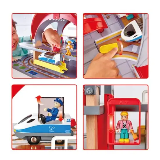 Hape Grand City Station: Light & Sound Play Railway Set {6}