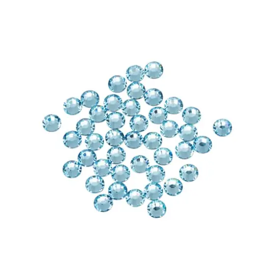 SS20 Round Flatback Austrian Crystals by Bead Landing&trade;, 45ct. Aquamarine {1}
