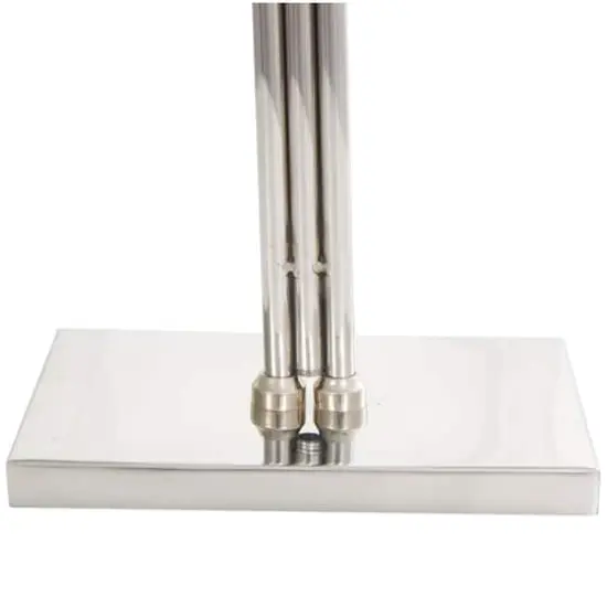 2ft. Silver Stainless Steel Desk Lamp with Dual Shades {9}